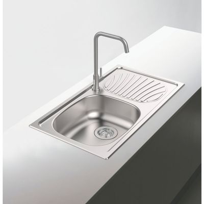 Cuba de Sobrepor Tramontina Alpha Inox Pré Polido 78 x 43 cm com Válvula 93840602