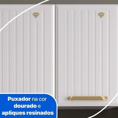 Cozinha De Aço Compacta Telasul Diamante 4Pçs C/ Kit Branco