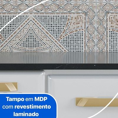 Cozinha De Aço Compacta Telasul Diamante 4Pçs C/ Kit Branco