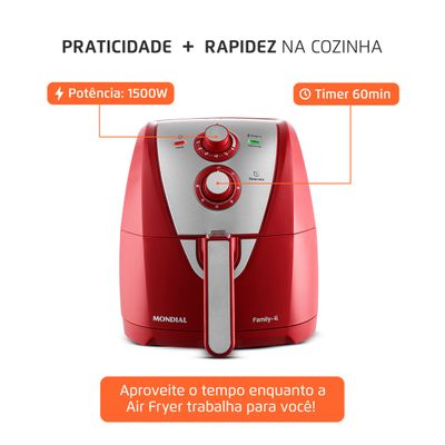Fritadeira Sem Óleo Air Fryer 4L Mondial AFN-40-RI 127V