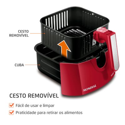 Fritadeira Sem Óleo Air Fryer 4L Mondial AFN-40-RI 127V