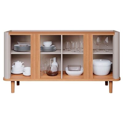 Buffet de Sala Jantar Eva 4 Portas Off White/Nature - Cimol