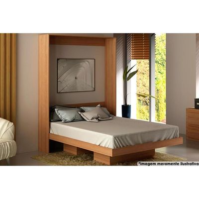 Cama de Casal  Articulada Dobrável MultifuncionalCM8016 Amêndoa - Tecno Mobili