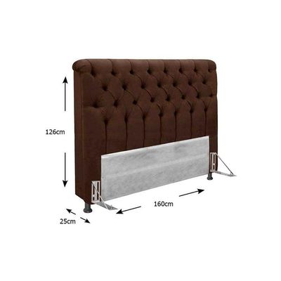 Cama Box Queen CRC + Colchão Ortopédico Ortobom + Cabeceira Imperatriz Suede Cinza