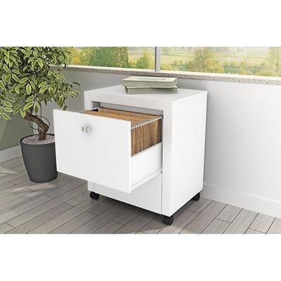 Gaveteiro p/ Escritório ME4112 Pasta Suspensa c/ 2 Gavetas Amêndoa - Tecno Mobili