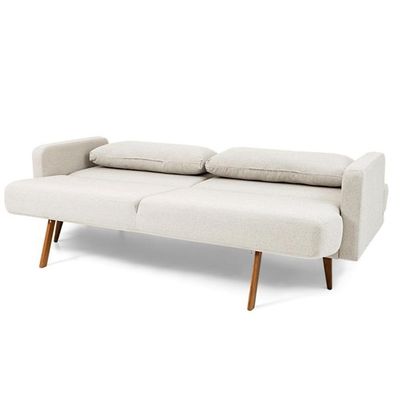Sofá-Cama 3 Lugares Mh-1605 Herval Com Usb Linho Bege C