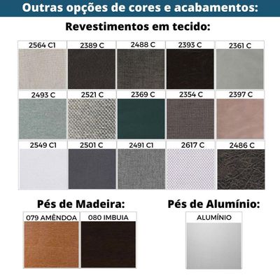 Sofá-Cama 3 Lugares Mh-1174 Herval 201 Cm Colchão Casal Linho Creme C1 Pé Madeira Amêndoa
