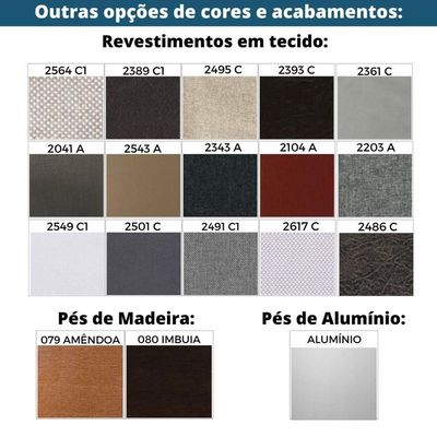 Sofá-Cama 3 Lugares Mh-1174 Herval 201 Cm Colchão Casal Linho Marrom A Pé Madeira Amêndoa