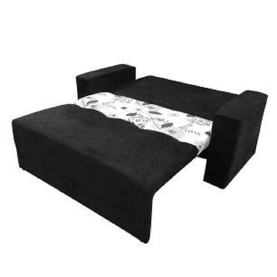 Sofá-cama 2 Lugares Pratik 5000 Mamflex Preto / Cinza Floral Preto / Cinza