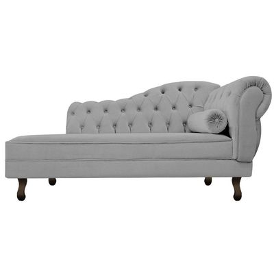 Diva Recamier Diana 140cm Lado Esquerdo Corano - Doce Sonho Móveis Cinza