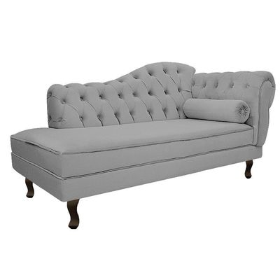 Diva Recamier Diana 140cm Lado Esquerdo Corano - Doce Sonho Móveis Cinza