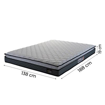 Colchão Casal Espuma D33 Pillow Top Millenium 138x188x19cm