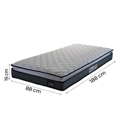 Colchão Solteiro Espuma D33 Pillow Top Millenium 88x188x19cm