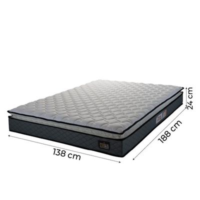 Colchão Casal Espuma D45 Pillow Top Strong 138x188x24cm