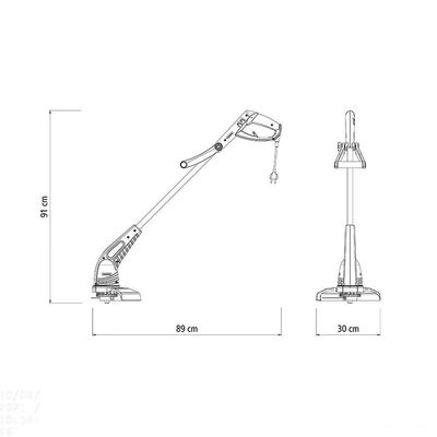 Aparador De Grama Elétrico Ap1000t Com Diâmetro De Corte De 280 Mm 1000 W 220 V