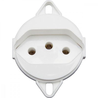 Tomada 2p+t para Tampa de Piso Tramontina 20 A 250 V Branca