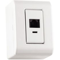 Caixa De Sobrepor Com 1 Tomada Rj45 Cat.6 Tramontina Lizflex Branca Tramontina