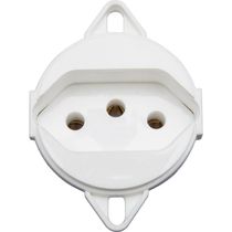 Tomada 2p+t Para Tampa De Piso Tramontina 20 A 250 V Branca Tramontina