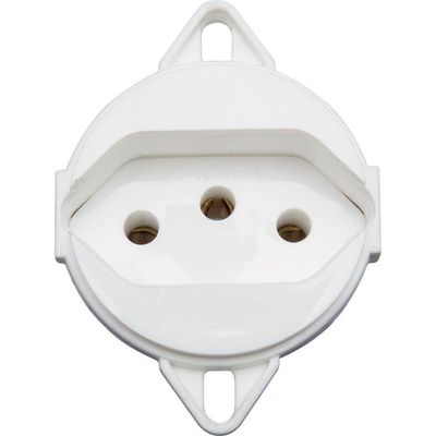 Tomada 2p+t Para Tampa De Piso Tramontina 10 A 250 V Branca Tramontina