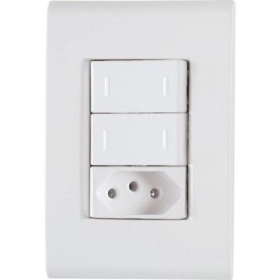Conj 4x2 2 Int Paralelos 10 A 250 V 1 Tomada 2p+t 10 A 250V
