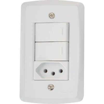 Conj 4x2 2 Int Paralelos 10 A 250 V 1 Tomada 2p+t 10 A 250 V