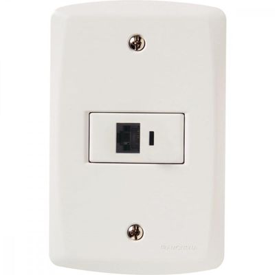 Conj 4x2 1 Tomada Telefone Rj11 Tramontina Lux2 Branco