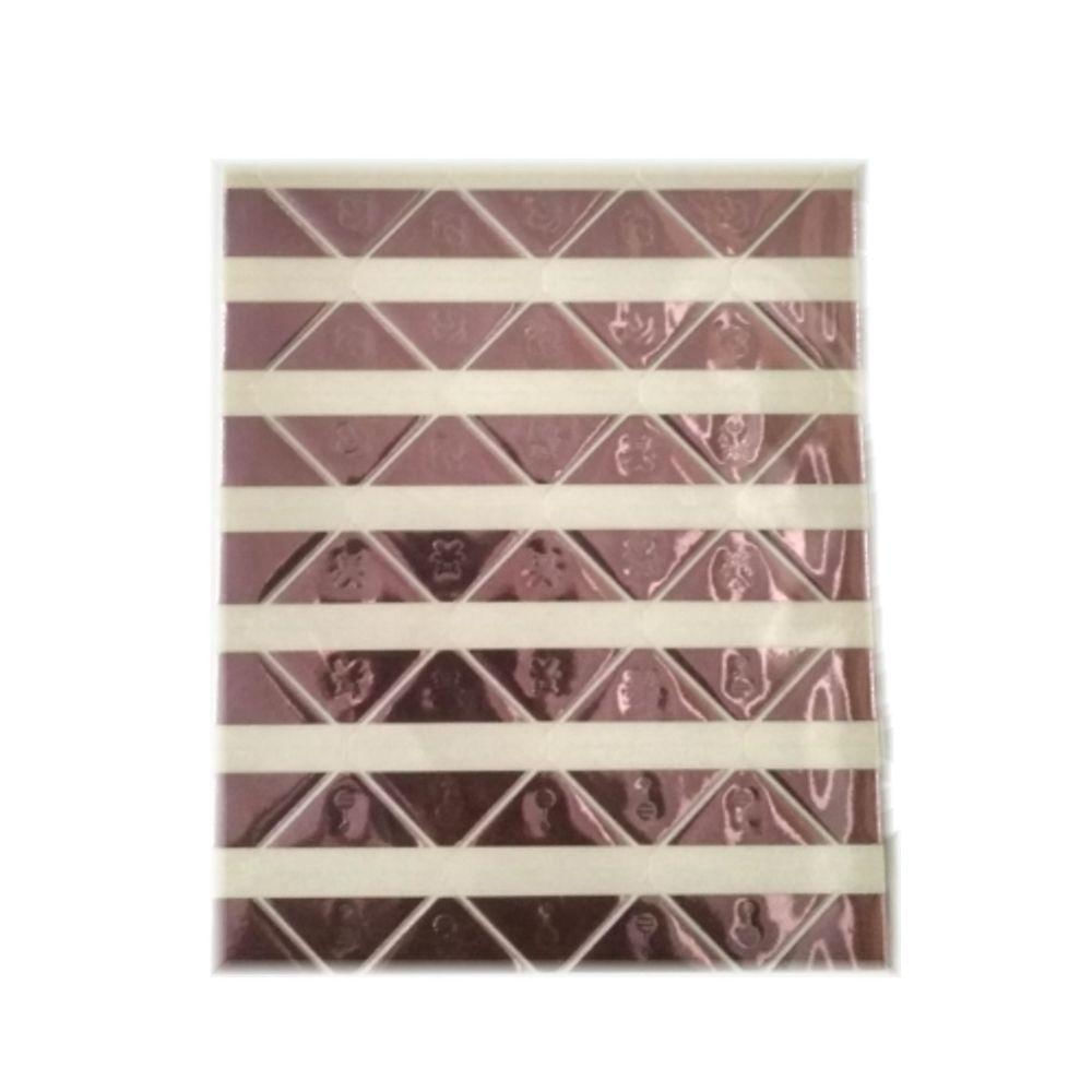 Cantoneiras de Papel Para Fotos Rosa Metálico 10 Blisters