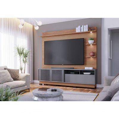 Home Para Tv Ate 70 Polegadas Barton Freijo Cinza Fosco