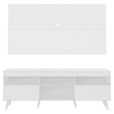 Rack Com Painel E Suporte Tv 65" Retrô Multimóveis V3134