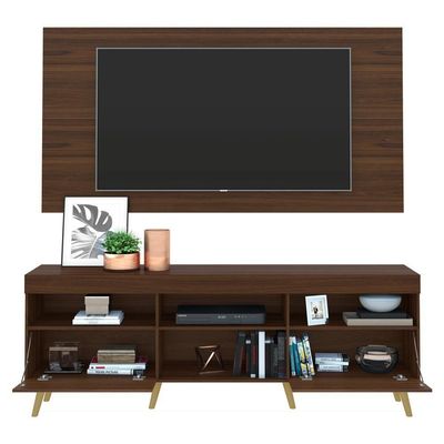 Rack Com Painel E Suporte Tv 65" Espelho Multimóveis V3142