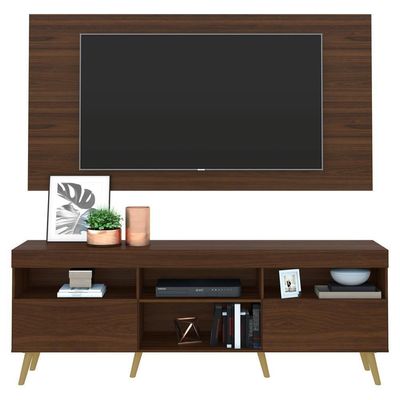 Rack Com Painel E Suporte Tv 65" Retrô Multimóveis V3134