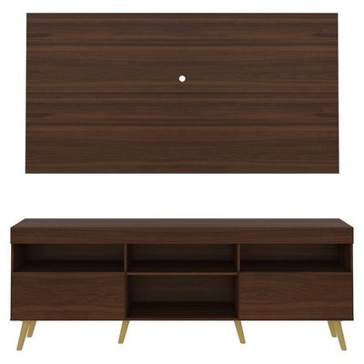 Rack Com Painel E Suporte Tv 65" Retrô Multimóveis V3134