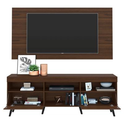 Rack Com Painel E Suporte Tv 65" Espelho Multimóveis V3142