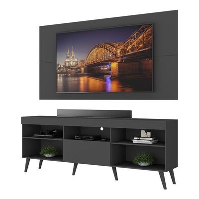 Rack Com Painel E Suporte Tv 65" Retrô Multimóveis V1043