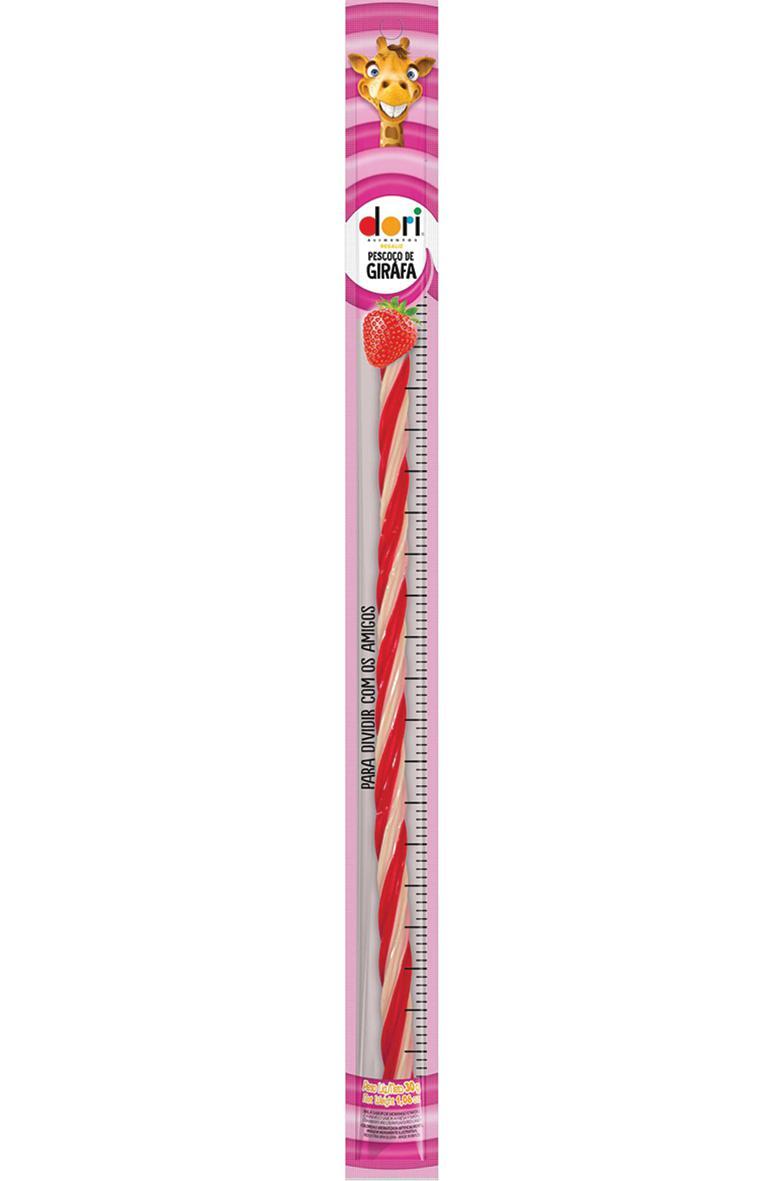 Bala Regaliz Pescoço de Girafa Dori 30g Morango
