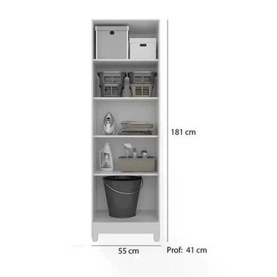 Multiuso 2 Portas New Iris - Castanho Wood Castanho Wood