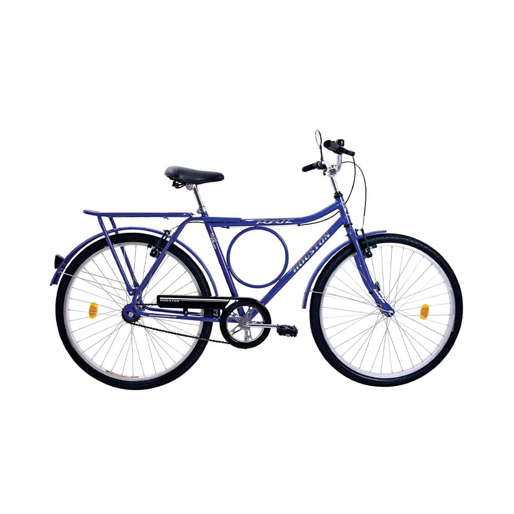 Bicicleta Houston Super Forte Vb Aro 26 com Bagageiro Azul Copa