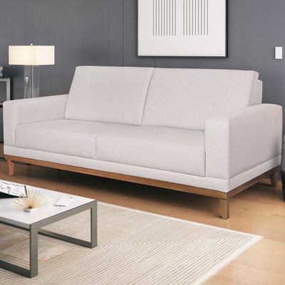 Sofa 2 Lugares 160 Cm Crons Linho Bege Vazzano Bege