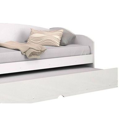 Colchão Solteiro Physical Ortobom (2un) + Sofá Cama Funny II c/ Auxiliar Branco