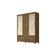 Guarda Roupa 3 Portas Deslizantes C/Avelã Flex Castanho
