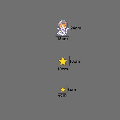Adesivo De Parede Decorativo Astronauta Foguete Estrelas