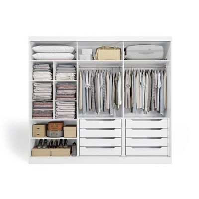 Guarda-roupa Casal Mdf Kappesberg 3 Portas De Correr 8 Gavetas