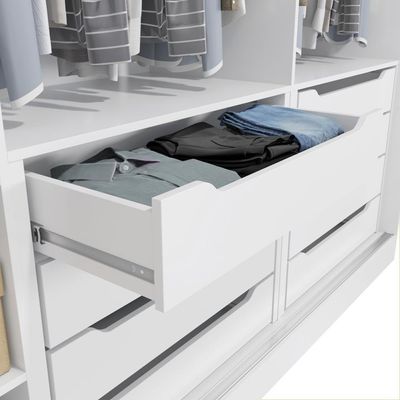 Guarda-roupa Casal Mdf Kappesberg 3 Portas De Correr 8 Gavetas
