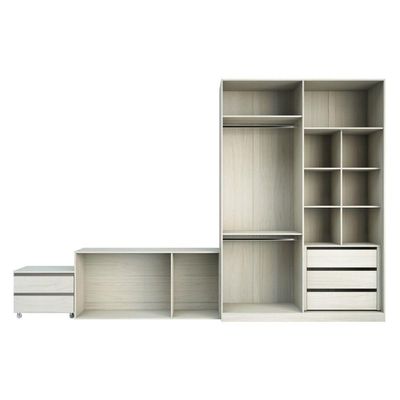 Guarda Roupa Sem Portas, 5 Gavetas, Legno Crema