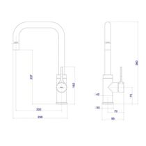 Misturador Monocomando De Mesa Para Cozinha Bica Alta Start - Deca Cromado