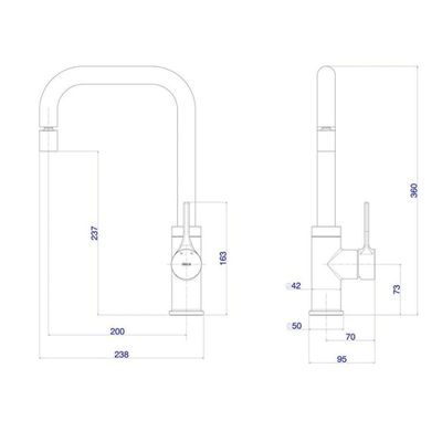 Misturador Monocomando De Mesa Para Cozinha Bica Alta Start - Deca Cromado