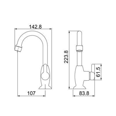 Torneira Pvc Lavatório Mesa Bancada 1195 F31 - Lorenzetti Branco