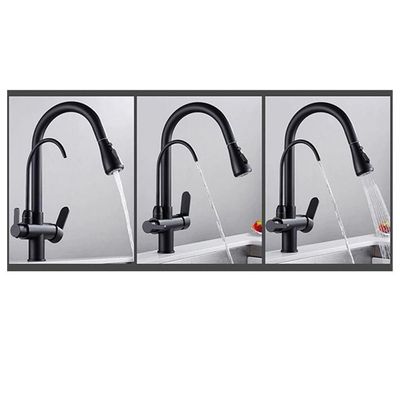 Torneira Monocomando Preta 360 Luxo Extensível Gourmet