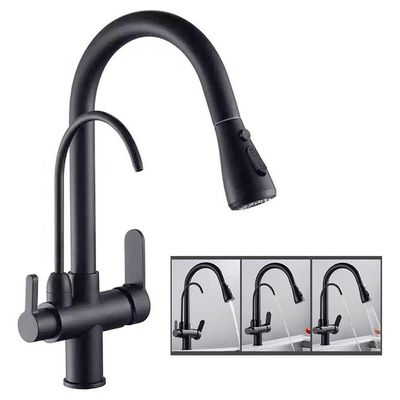Torneira Monocomando Preta 360 Luxo Extensível Gourmet