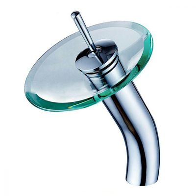 Torneira Monocomando Alta Banheiro Cascata Vidro Lorben